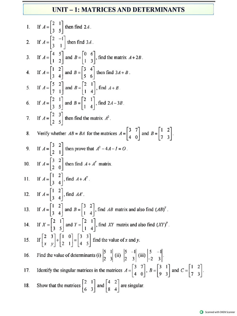 20SC01T - Engineering Mathematics | PDF