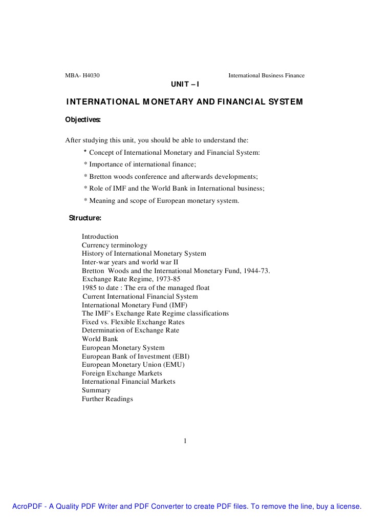 international finance essay topics