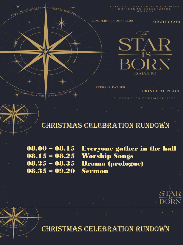 Christmas Celebration Rundown | PDF