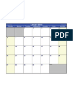 Excel 2013 Calendar