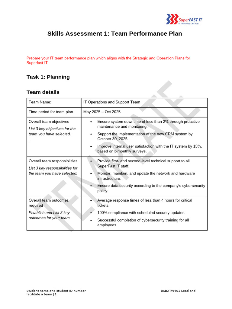 IT Team Performance Plan 2025 | PDF | Computer Security | Security