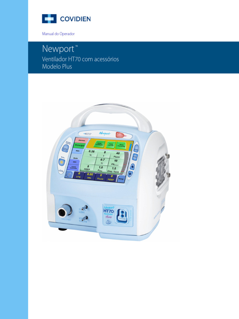 Manual do Ventilador Newport HT70 | PDF | Respiração | Gases