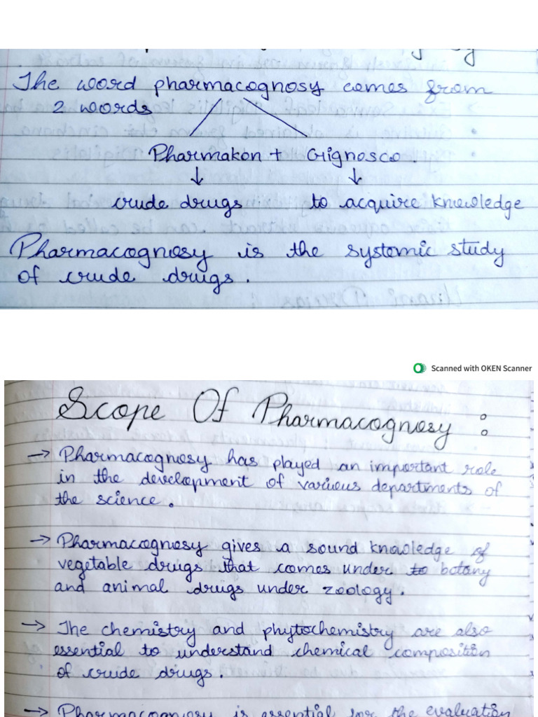 Pharmacognosy Notes | PDF