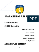 Marketing Research: Acknowledgement