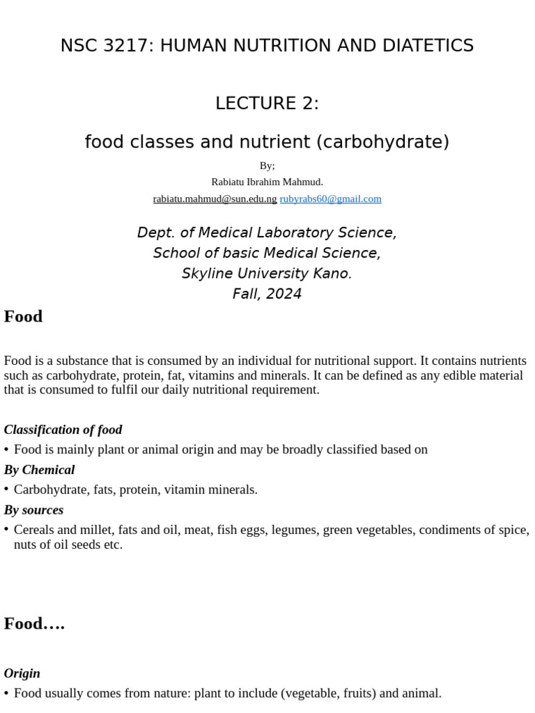 Nutrition 2 | PDF | Carbohydrates | Food Energy
