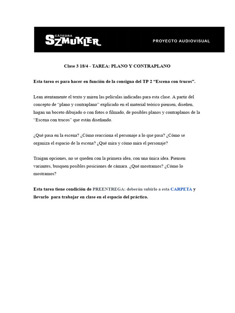Clase 3 21 Plano y Contraplano | PDF