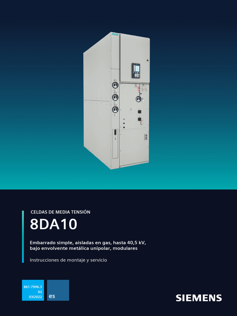 Instrucciones de Montaje 8DA10 | PDF | Transformador | Aislador ...