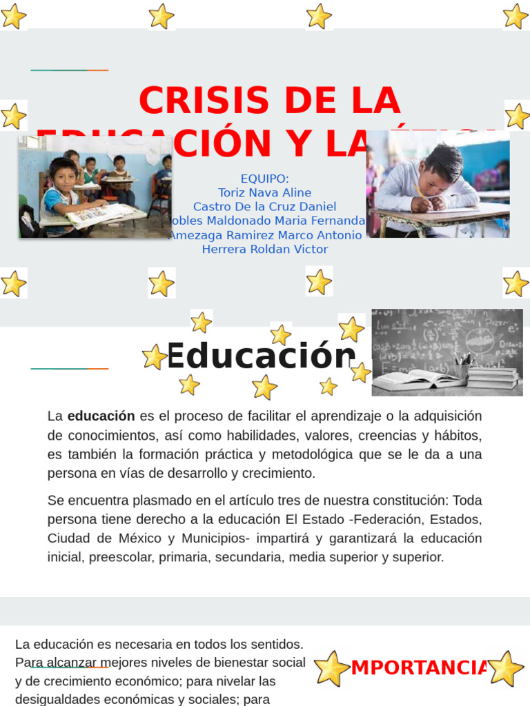 Crisis de La Educacion | PDF | Moralidad | Sociedad