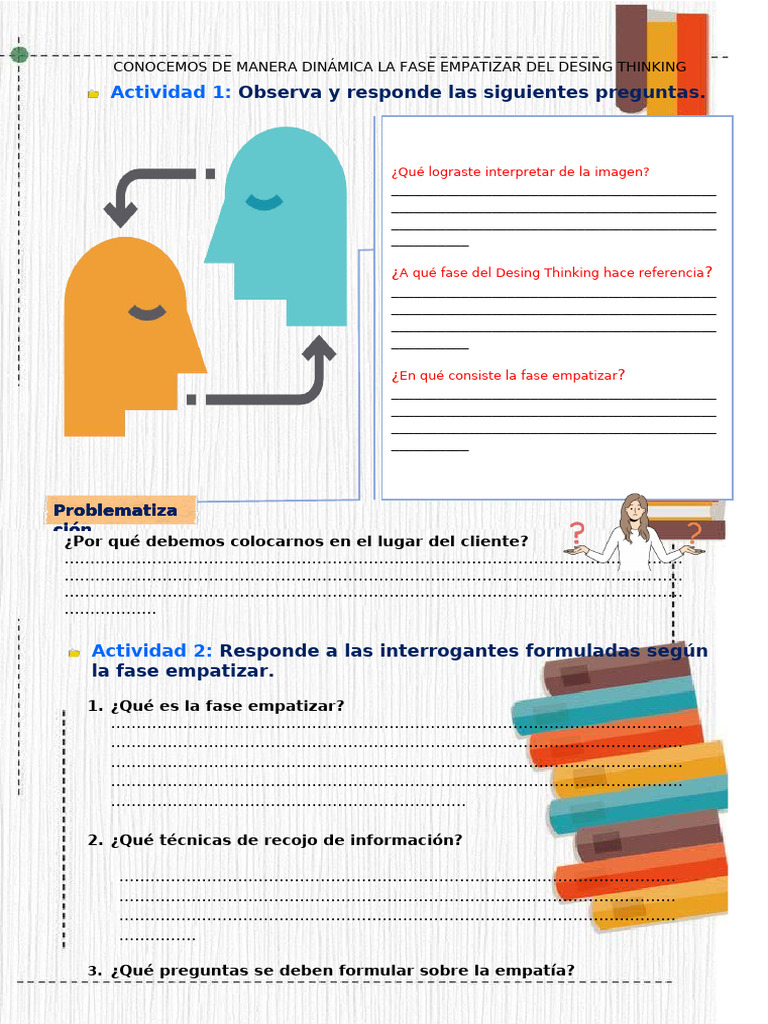 Fase Empatizar en Design Thinking | PDF | El pensamiento de diseño ...