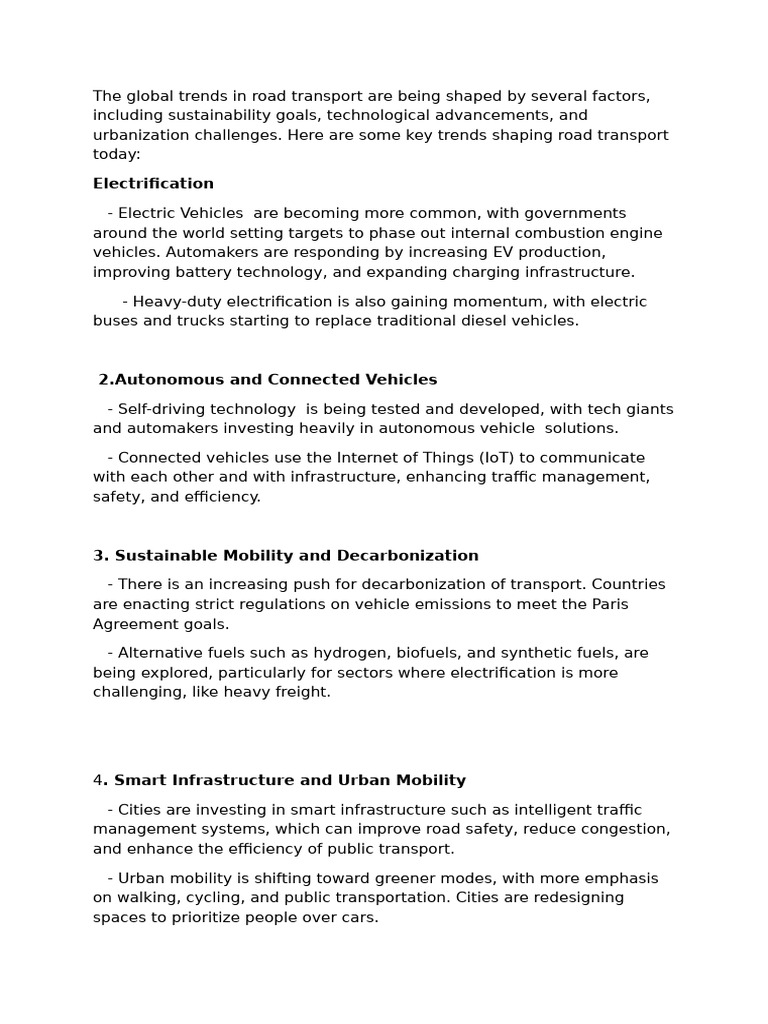 3 Road | PDF | Transport | Electric Vehicle