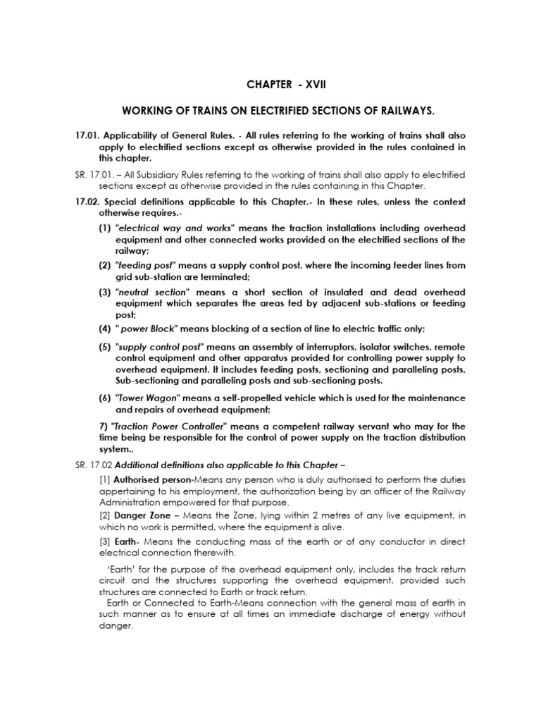 Electrified Railway Train Operations Guide | PDF | Manufactured Goods ...