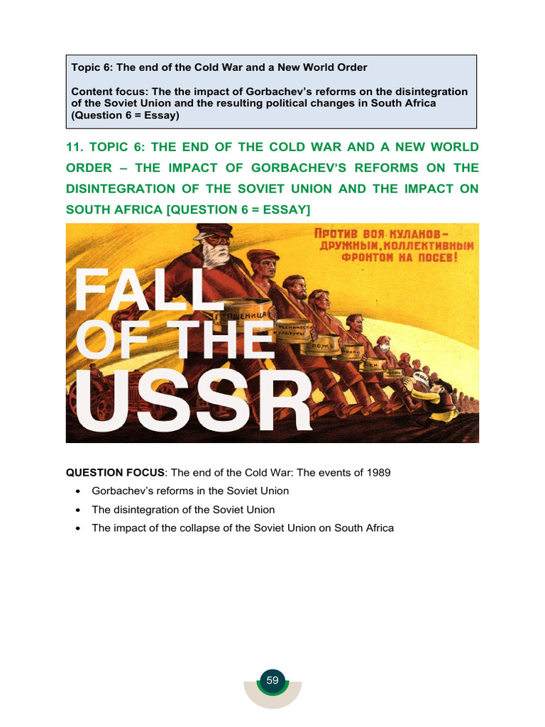 Gorbachev's Reforms and Soviet Collapse | PDF | Soviet Union | World ...