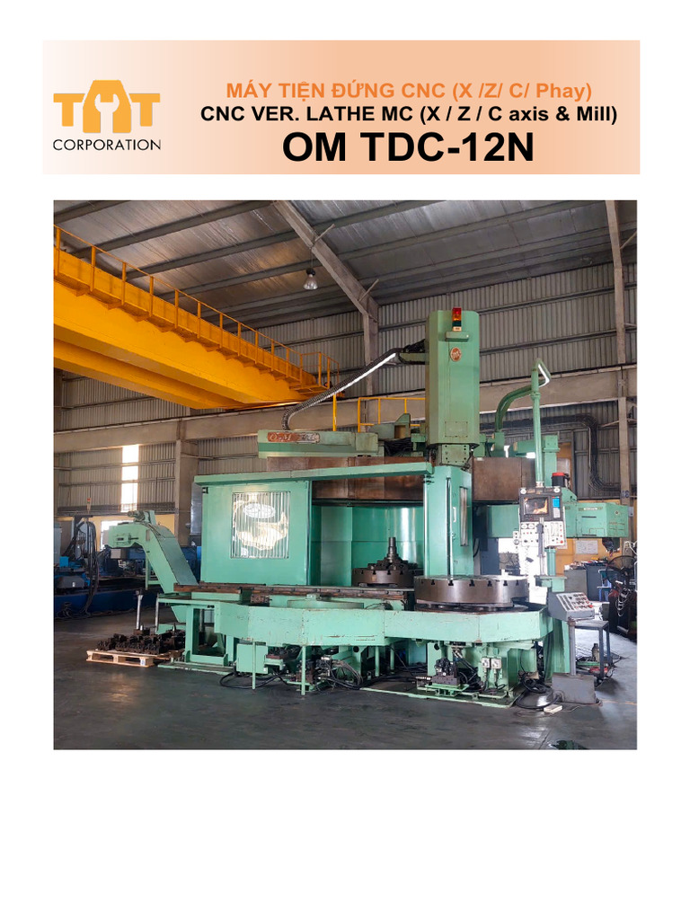 CNC Vertical Lathe Machine With C - V1 | PDF