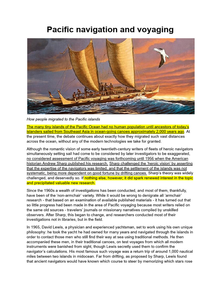 Pacific Navigation and Voyaging | PDF | Heirloom Plant | Pacific Ocean