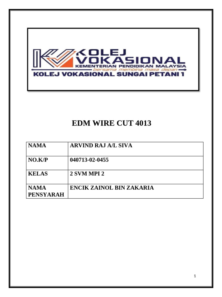 Panduan Lengkap EDM Wire Cut | PDF