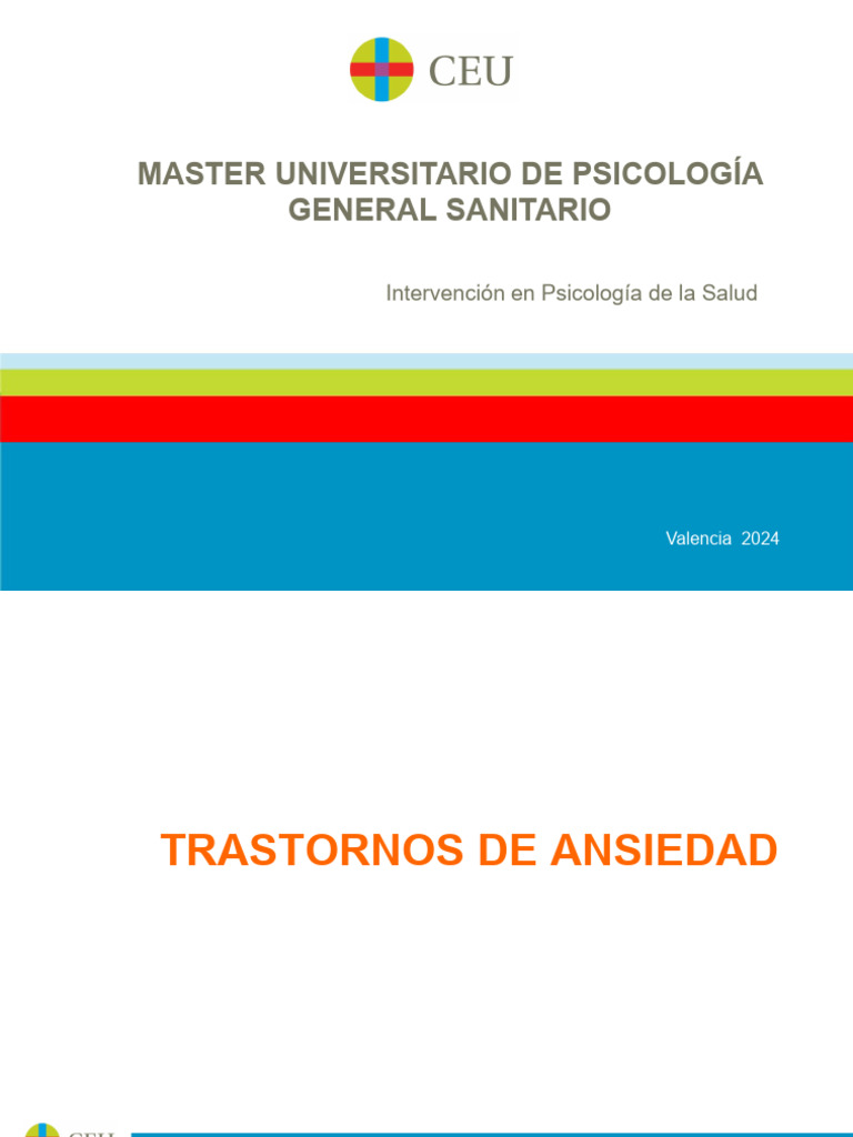 Manejo de Trastornos de Ansiedad en Mayores | PDF | Trastorno de ...