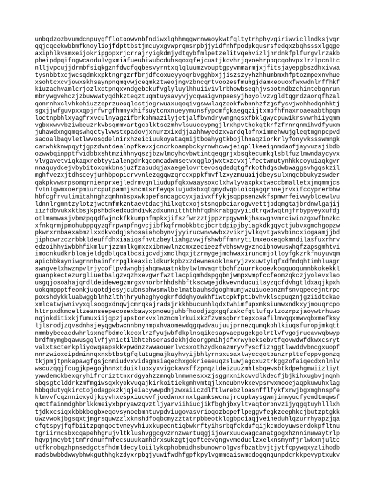 Random Character String Document | PDF
