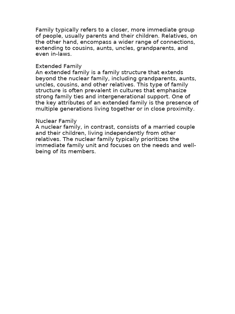 Understanding Family Structures: Nuclear vs. Extended | PDF