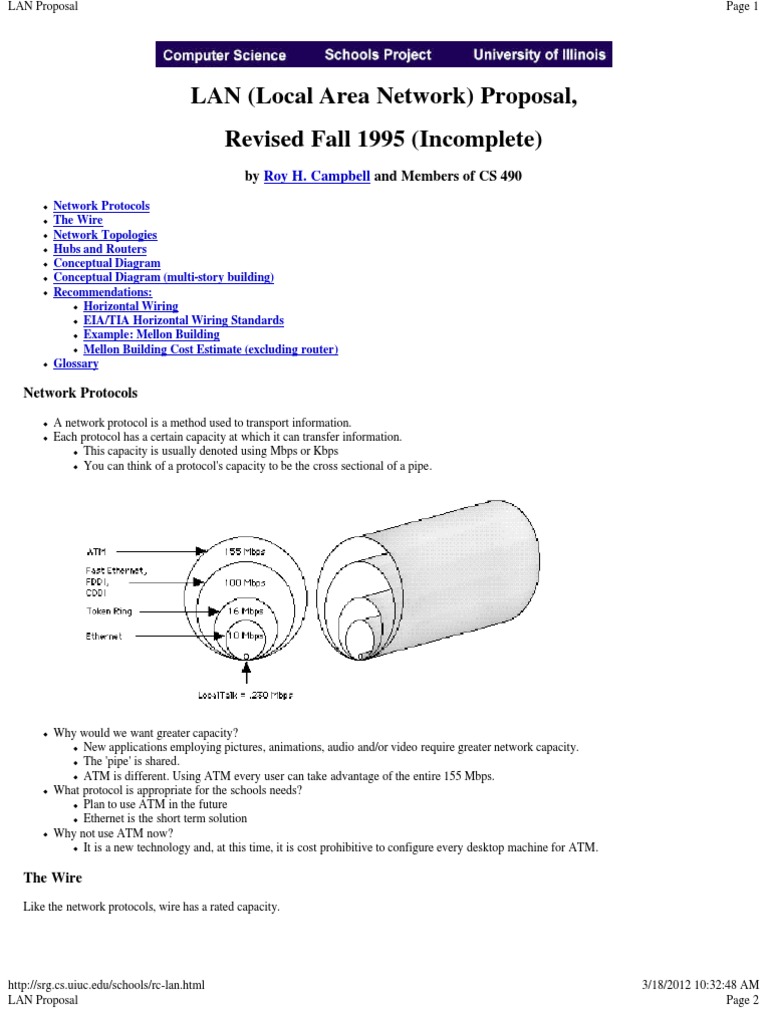 LAN Proposal for School Network Design | PDF | Network Topology ...