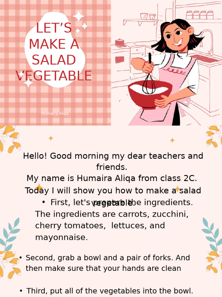 Let's Make A Salad Vegetable | PDF