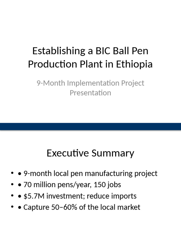 Buna Pen Production in Ethiopia | PDF