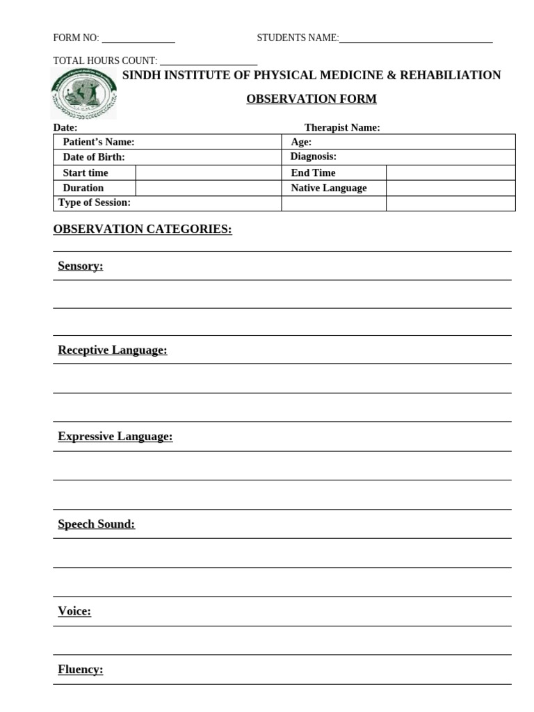 Observation Form | PDF