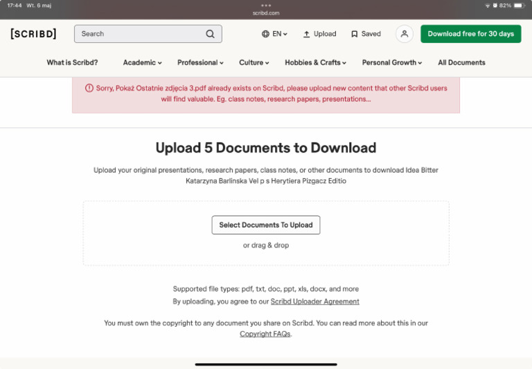 Upload A Document Scribd - Jpeg 5 | PDF