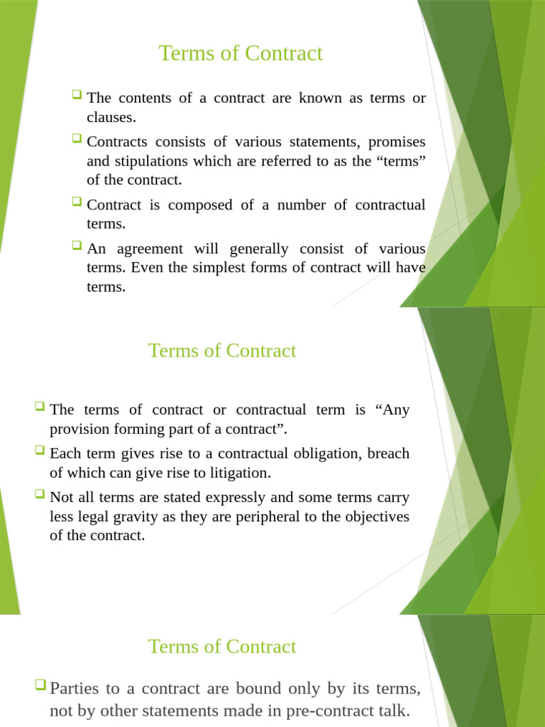 Understanding Contract Terms and Rules | PDF | Parol Evidence Rule ...