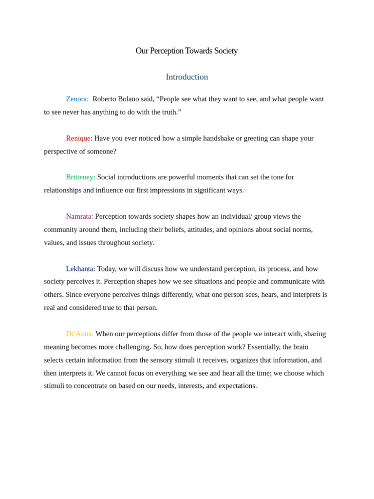 Group Project Perception Copy Copy | PDF | Perception | Attention