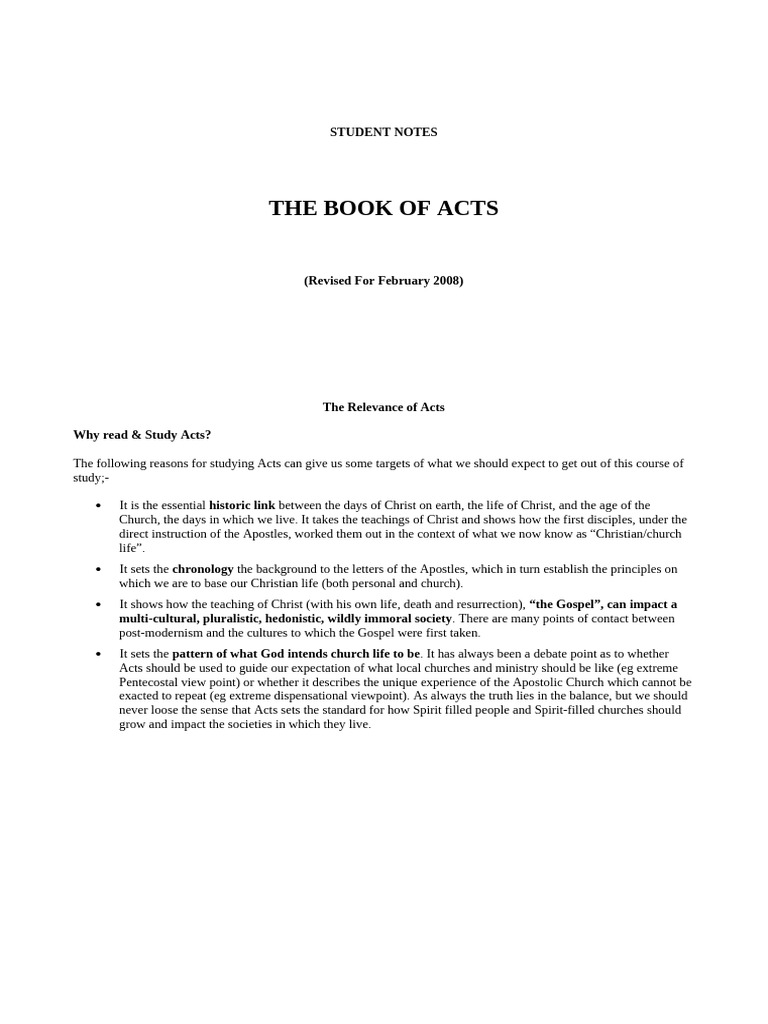 Understanding the Book of Acts | PDF | Acts Of The Apostles | Paul The ...