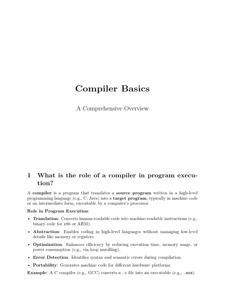 Understanding Compiler Fundamentals | PDF | Compiler | Parsing