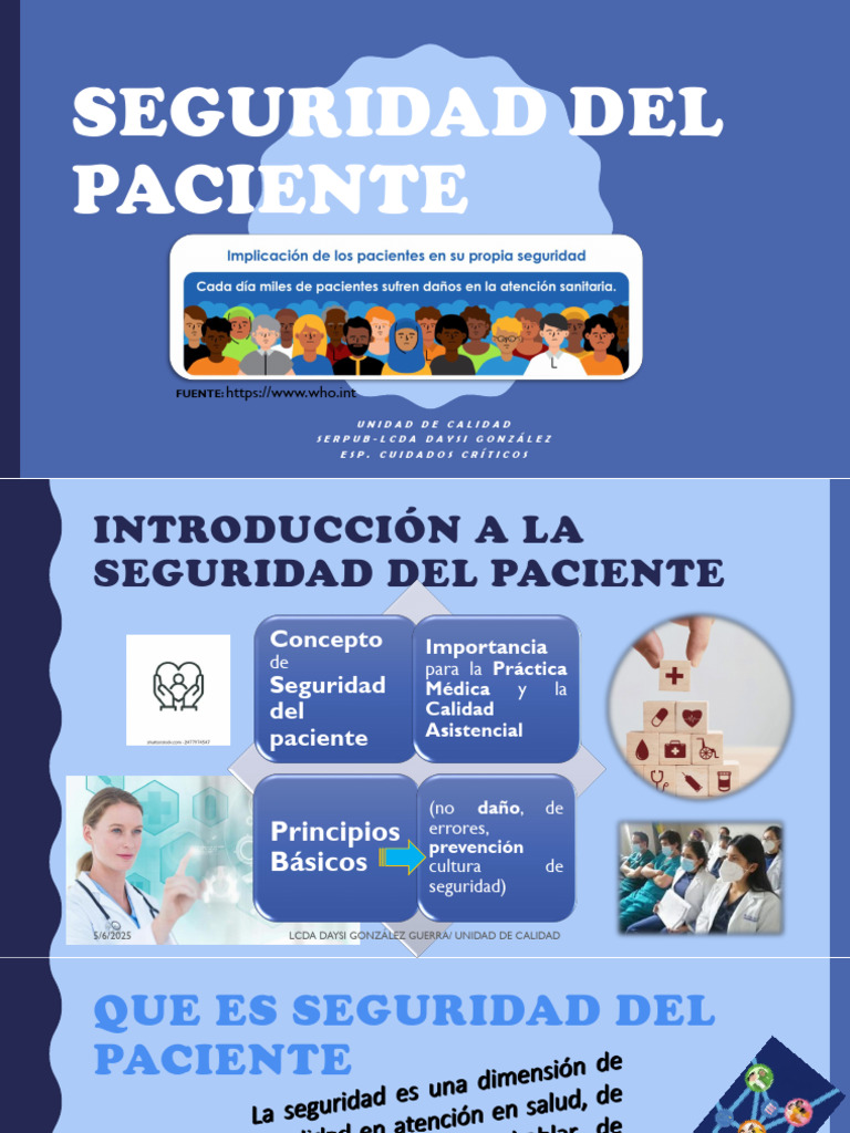 Seguridad del Paciente en Salud | PDF | Cuidado de la salud | Seguridad ...