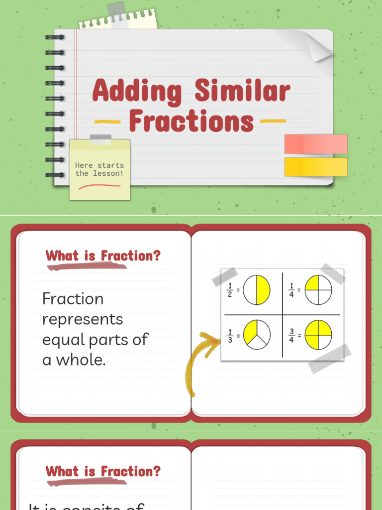 Adding Similar Fractions Explained | PDF