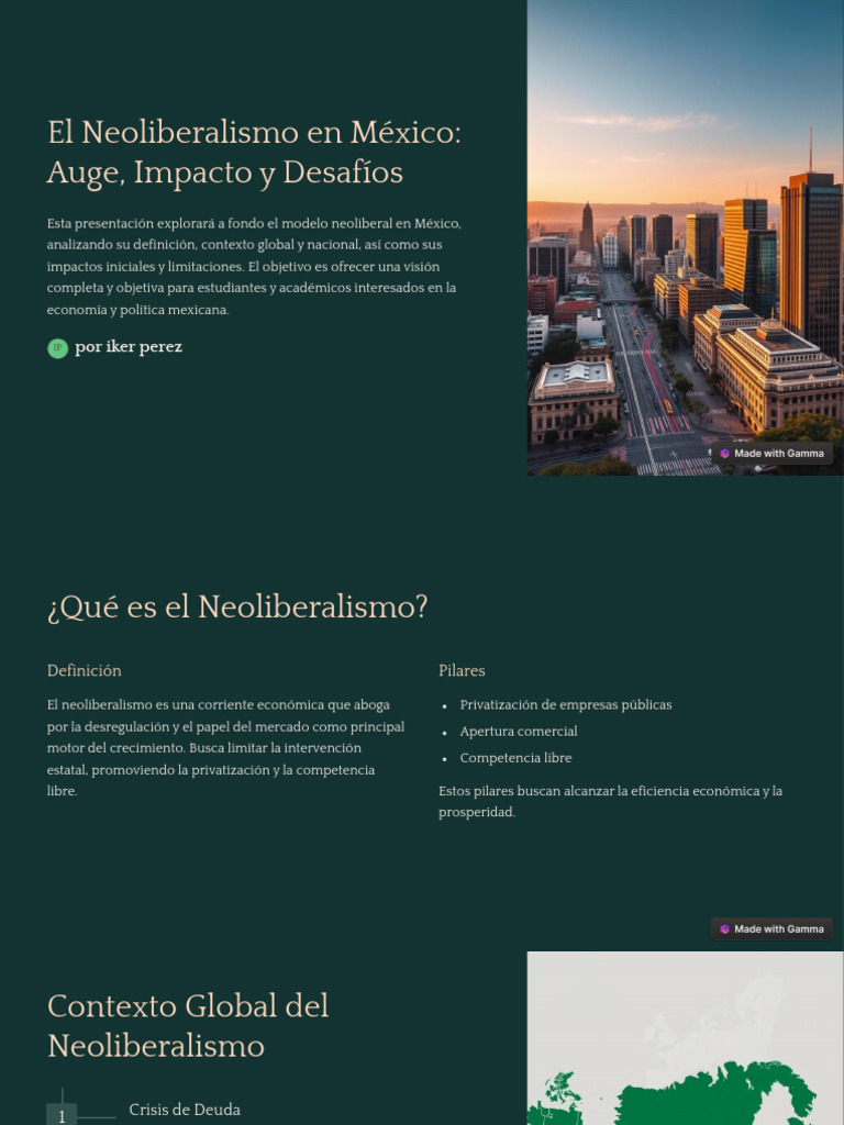 Neoliberalismo en México: Impactos y Retos | PDF | Neoliberalismo ...