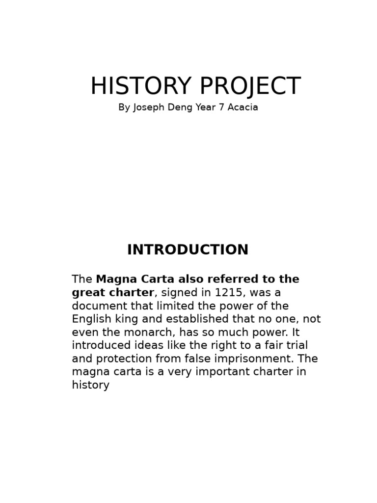 History Project | PDF