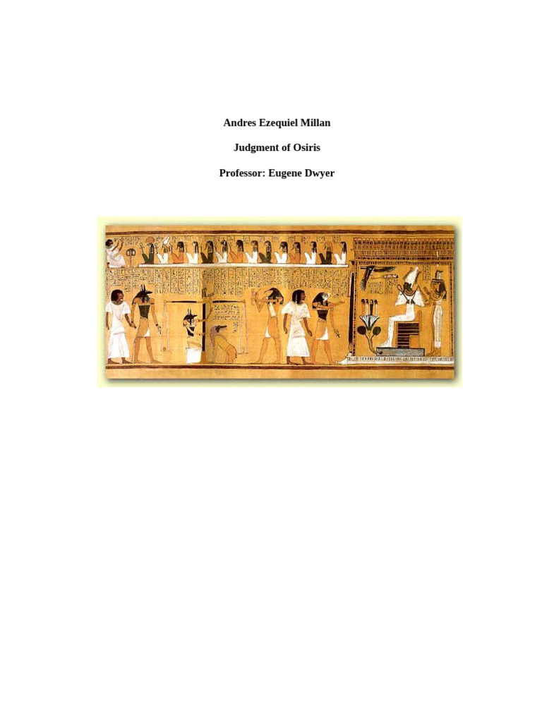 Hunefer's Judgment Before Osiris | PDF | Ancient Near East Mythology ...