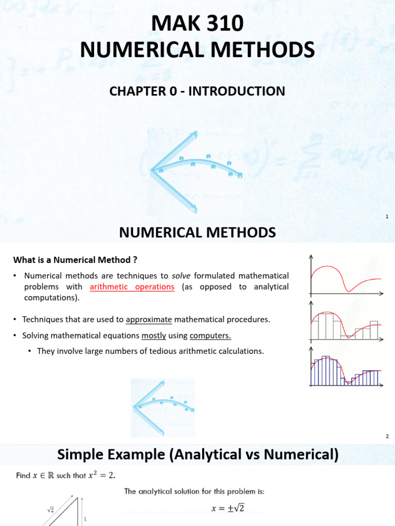 Introduction to Numerical Methods | PDF | Numerical Analysis ...