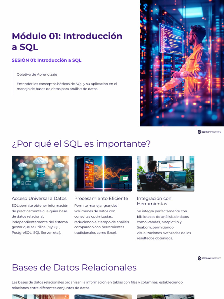 Introducción a SQL y su Aplicación | PDF | SQL | Bases de datos