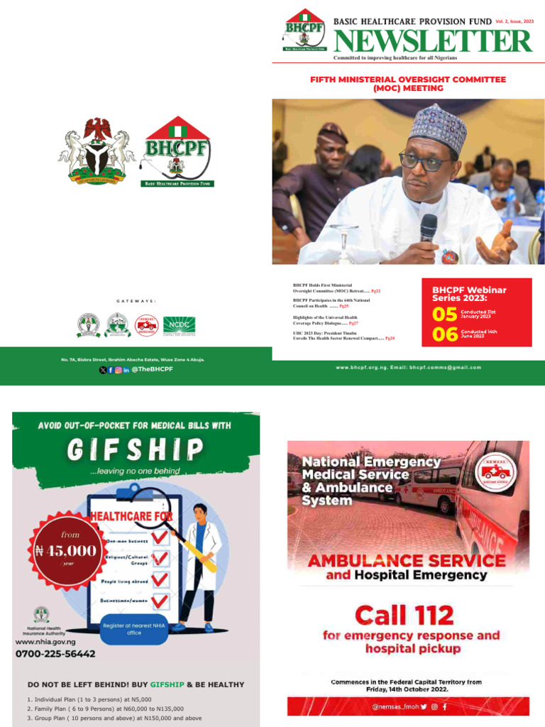 BHCPF 2023 Newsletter: Health Updates | PDF | Universal Health Care ...