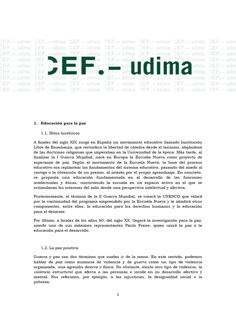 Educación para la paz y convivencia escolar | PDF | Acoso cibernético ...