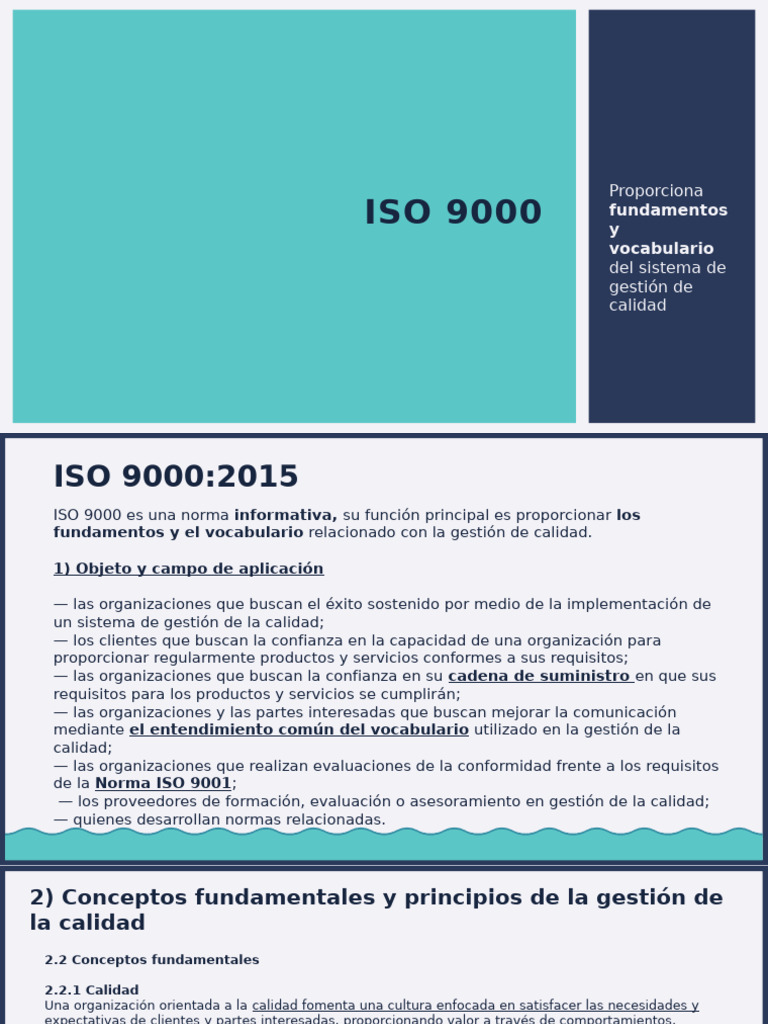 ISO 9000 e ISO 9001 | PDF | Calidad (comercial) | Sistema de manejo de ...