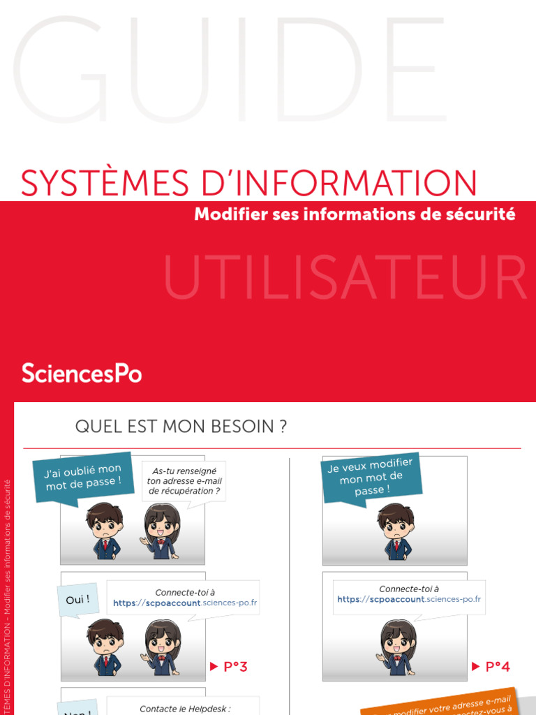 Modifier informations de sécurité Sciences Po | PDF | Adresse e-mail ...