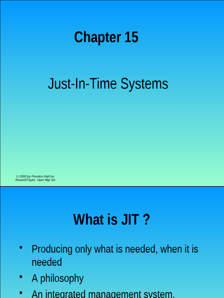 CH 15 | PDF | Lean Manufacturing | Production And Manufacturing