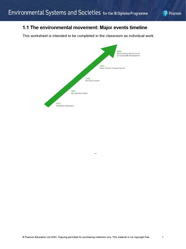 1.1 - Environmental - Movement - Timeline Task | PDF | Environmental ...