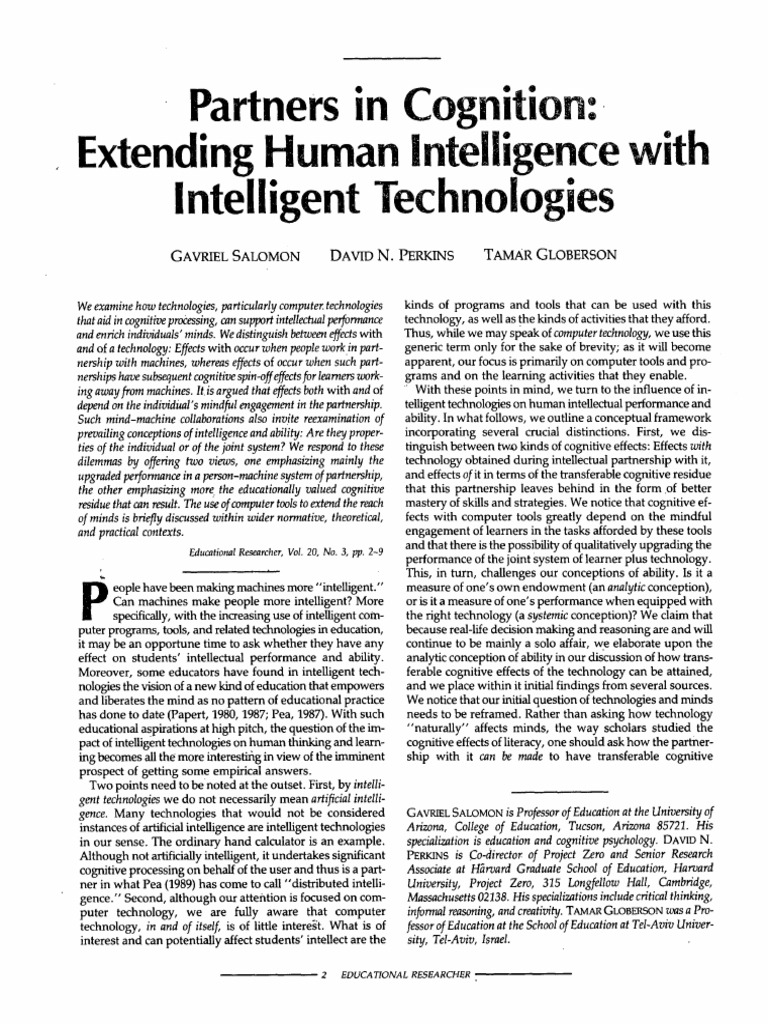 Enhancing Intelligence with Technology | PDF | Learning | Mind