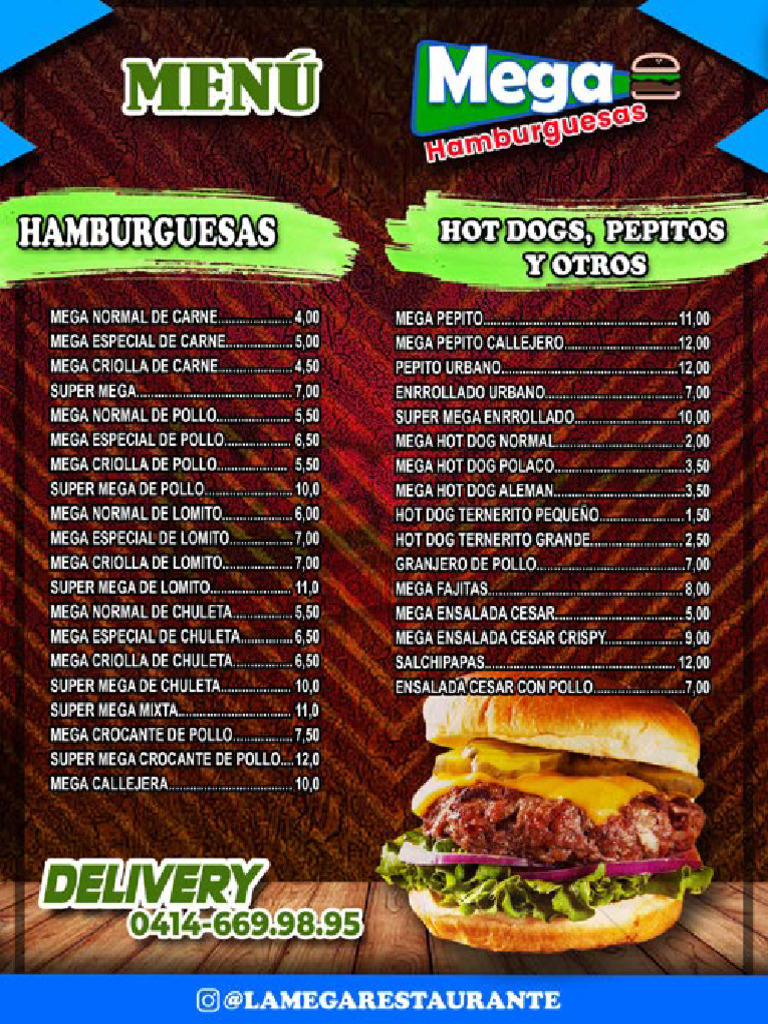 Menu La Mega La Puerta 2025 Ene-1 | PDF