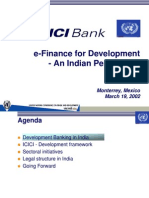 E-Finance For Development - An Indian Perspective: Monterrey, Mexico March 19, 2002