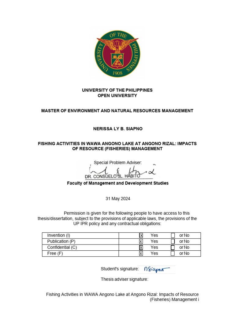 Wawa Lake Fishing Management Insights | PDF | Natural Environment