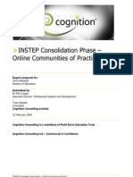 INSTEP Consolidation Phase - Online Communities of Practice: Report Prepared For