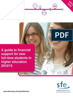 Matters: A Guide To Financial Support For New Full-Time Students in Higher Education 2012/13